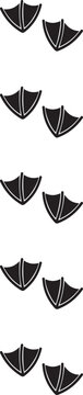Animals footprint tracks.  duck prints . Black foot trace vector set