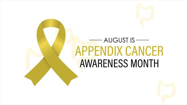 Motion graphic of Appendix Cancer Awareness Month with elegant healthcare design. Healthcare animation scene. 4k animated video.