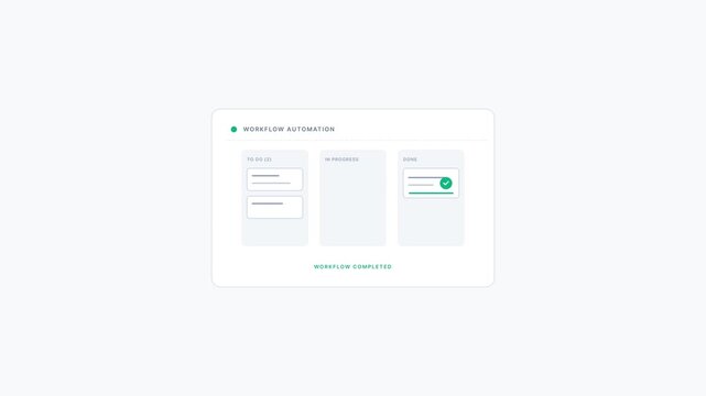 Minimalist UI UX design showing database configuration wizard steps.
