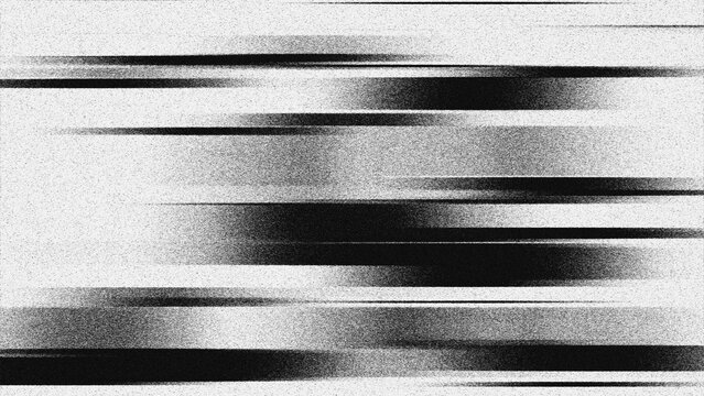 Monochromatic horizontal speed lines abstract background with grainy noise texture