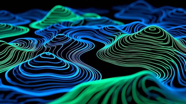 Abstract colorful wave patterns