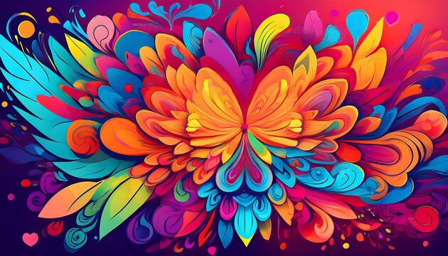 danke graffiti card with bright colorful colors gratitude concept background