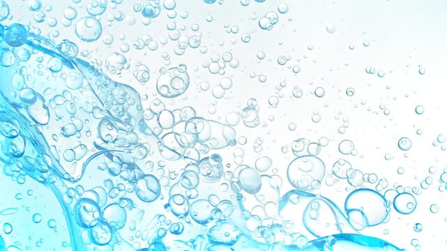 Super Slow Motion Shot of Oil Bubbles Floating in Water at 1000fps.