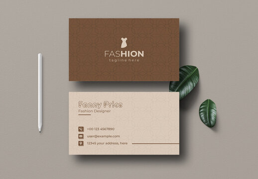 Elegant Fashion Business Card Design Layout