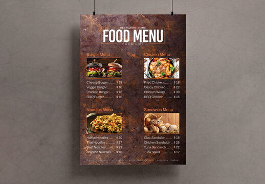 Food Menu Flyer Template