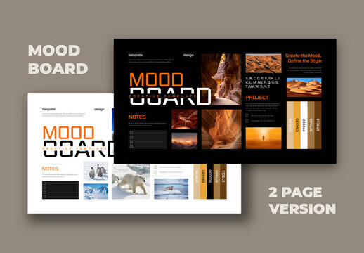 Mood Board Template with Clean Aesthetic Design