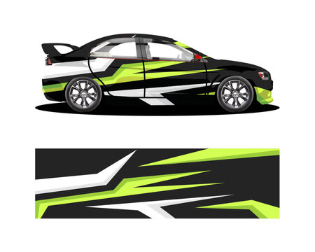 Abstract vector car wrap design. Graphic abstract line racing background design for vehicle body wraps, race cars, rally cars, adventure cars, and liveries.