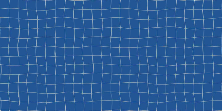 Blue grid pattern with slightly wavy lines a repeating texture