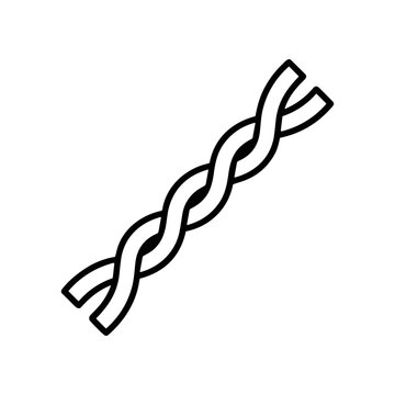 Twisted metal wire cable strand closeup.