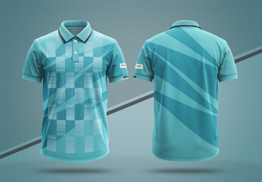Corporate Blue Polo Shirt Template