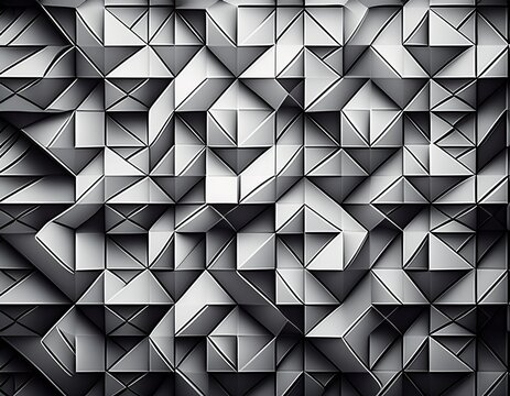 subtle grayscale tessellation of interlocking triangles and squares pattern monochromatic
