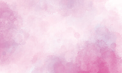 Fototapeta premium Abstract pastel pink watercolor texture background with soft paint splatters and blank copy space