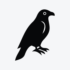 Fototapeta premium Parrot Silhouette Vector Illustration Isolated on White Background