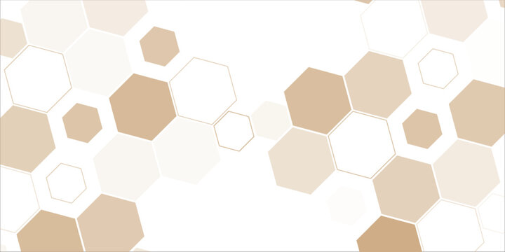 simple brown honeycomb design for banner poster background. vector eps 10