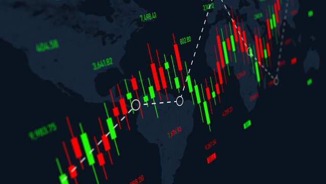 Economic recession stock market statistics, business and financial analytics, profit and cost rate dashboard
