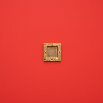 geometric abstract balance copper metal square Morocco map silhouette deep red cement texture elegant