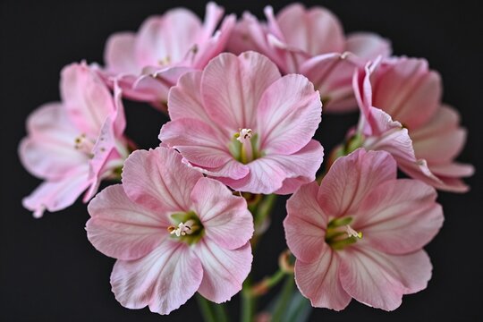 A bunch of pink flowers on a black background12