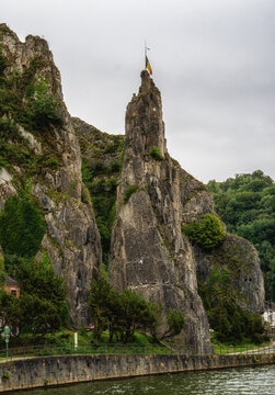 Bayard Rock along the Meuse river, Dinant, Belgium.