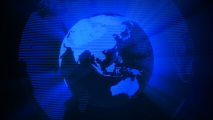Hologram blue earth world globe rotation global map futuristic space technology future planet science worldwide © JOJO.FN&CO.COM