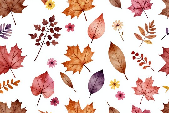 a bunch of leaves on a white background