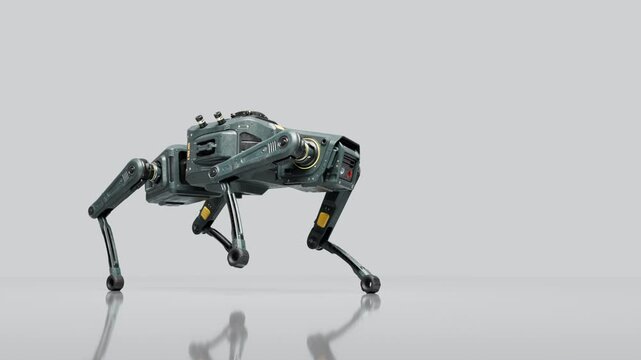 Quadruped robot walking confidently