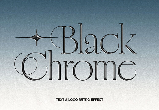 Y2K Chrome Text And Logo Effect For Social Media And Branding Design