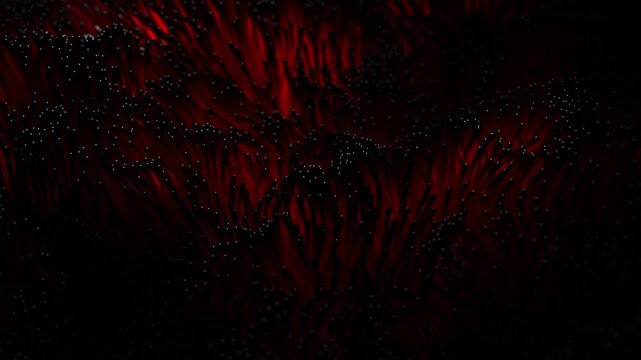 Red algae swaying in underwater currents
