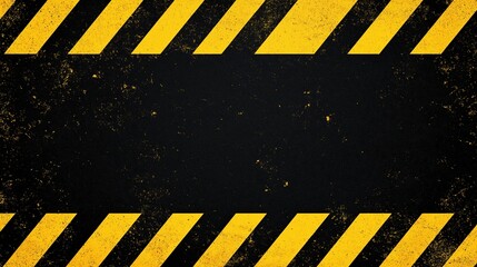 Fototapeta premium Danger warning caution black and yellow stripes seamless industrial background