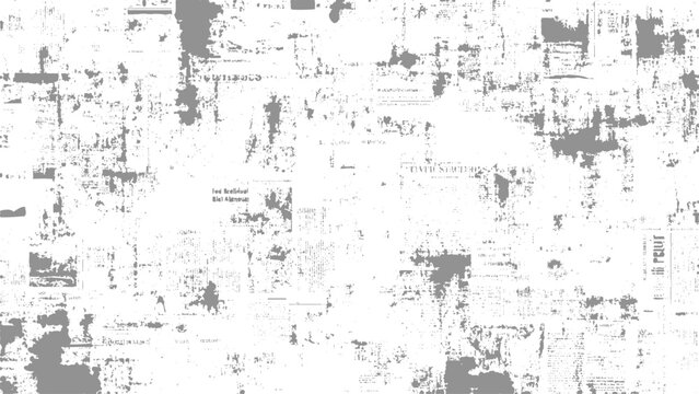 Abstract black and white vintage newspaper collage grunge background texture
