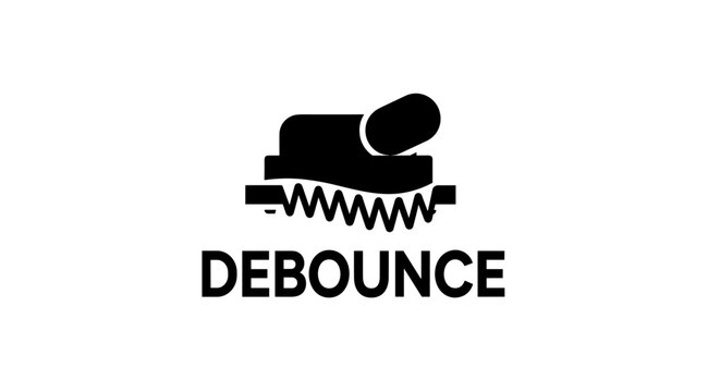 Debounce Electronic Circuit Symbol Icon.