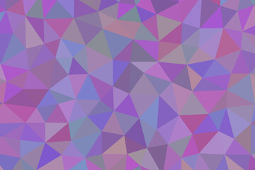 Obraz premium Low poly geometric background with purple and violet triangles, abstract crystalline texture for web design, modern mosaic pattern wallpaper