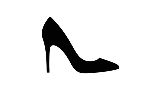 High Heel Stiletto Shoe Silhouette Vector