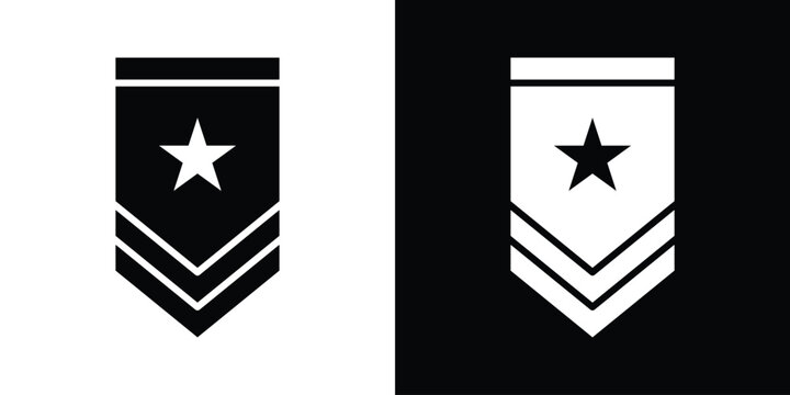Military rank badge icon