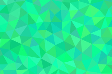 Obraz premium Geometric low poly background in mint green and teal, abstract polygonal texture with triangle pattern, vibrant emerald mosaic backdrop for web design
