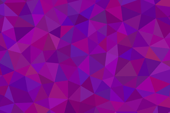 Purple low poly geometric background, abstract crystalline mosaic pattern, vibrant violet triangular texture for modern graphic design and web backdrops