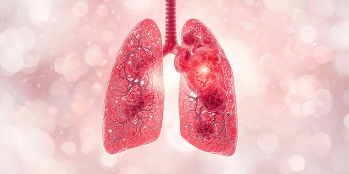 High Magnification Image of Lung Tissue with Silicosis Disease