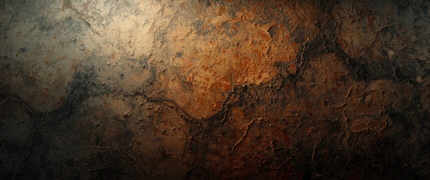 Textured abstract wall surface in earthy tones