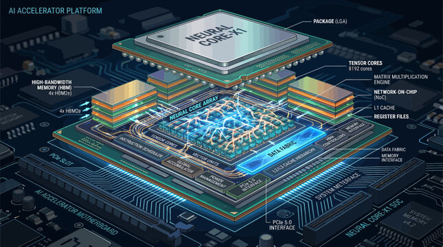 electronic circuit board with processor
