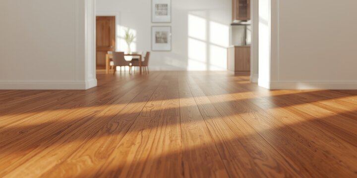 Renovated living space featuring wooden flooring and bright white walls in open corner area