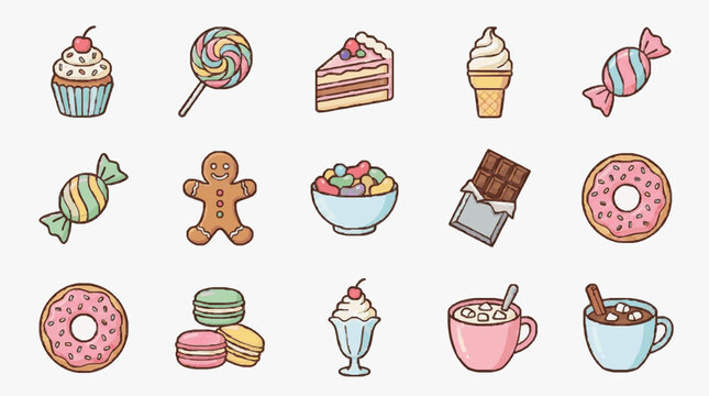 Delicious Pastries and Treats Collection.