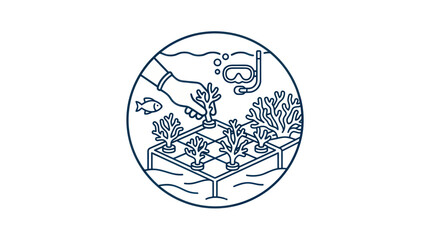Coral Reef Restoration Badge Design © Parade