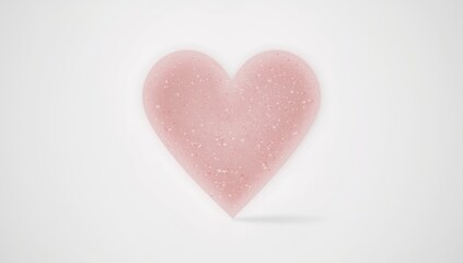 Obraz premium Simple white backdrop with heart shaped Valentines Day motif