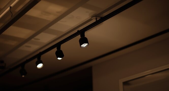 Modern ceiling track lighting featuring sleek fixtures improving room ambiance and usability