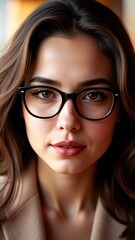 Fototapeta premium Striking Close-Up Portrait of a Woman Capturing Attention