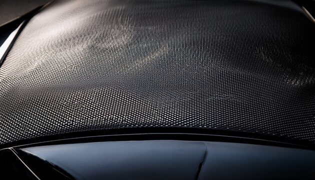 close up of rear spoiler carbon texture