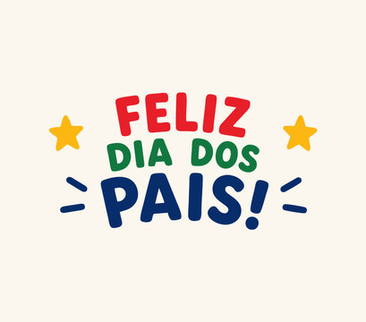 Template de lettering Feliz Dia dos Pais em vetor edit&aacute;vel