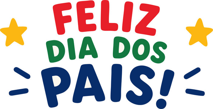 Template de lettering Feliz Dia dos Pais em vetor edit&aacute;vel