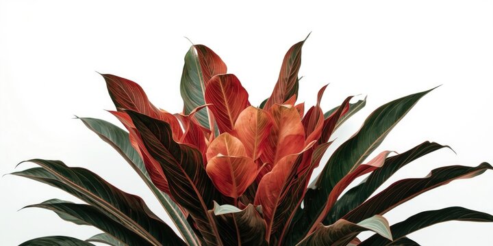 Vibrant foliage of Irvingia malayana tropical tree set against a clean white background displaying natural beauty and style