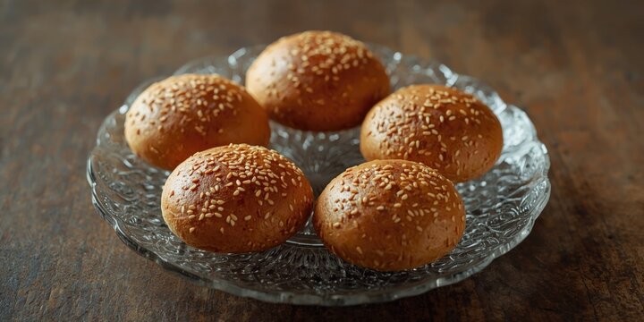 Indian traditional bread Fulka placed on elegant glass plate