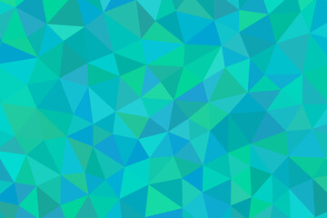 Obraz premium Geometric background, blue green polygonal mosaic, abstract texture, colorful pattern